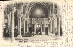 CPA La Louvesc Portique de la Basilique 
