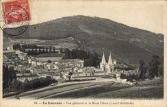 CPA La Louvesc Vue generale et le Mont Chaix (1200 m d'altitude)