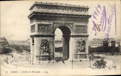 CPA Paris L'Arc de Triomphe