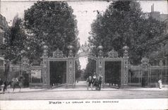 CPA Paris La Grille du Parc Monceau
