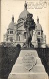 CPA Paris Le Sacre Coeur Statue du Chevalier de la Barre supplicite a l'age de 19 ans pour n'avoir p