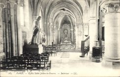 CPA Paris Eglise Saint Julien Le Pauvre Interieur