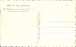 CPA Paris et ses Merveilles Panorama sur le Palais de Charlot Vue prise de la Tour Eiffel