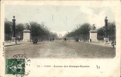 CPA Paris Avenue des Champs Elysees