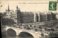 CPA Paris Le Pont au Champ et le Palais de Justice