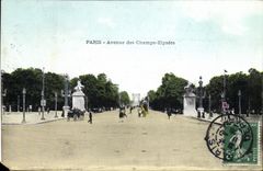 CPA Paris Avenue des Champs Elysees