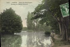 CPA Paris Bois de Boulogne Etang de Saint James