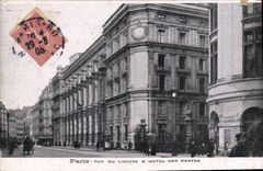 CPA Paris Rue du Louvre Hotel des Postes