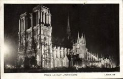 CPA Paris La Nuit Notre Dame