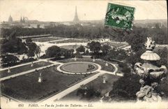 CPA Paris Vue du Jardin des Tuileries Tour Eiffel