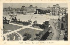 CPA Paris Place du Carrousel et Palais du Louvre