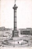 CPA Paris La Place de la Bastille et la Colonne de Juillet