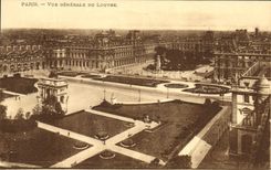 CPA Paris Vue generale du Louvre