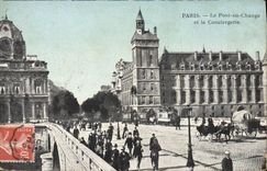 CPA Paris Le Pont au Change et la Conciergerie
