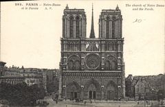 CPA Paris Notre Dame et le Parvis
