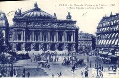 CPA Paris La Place de l'Opera et le Theatre