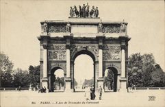 CPA Paris L'Arc de Triomphe du Carrousel