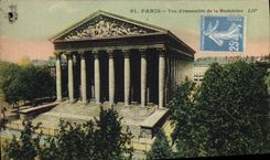CPA Paris Vue d'ensemble de la Madeleine