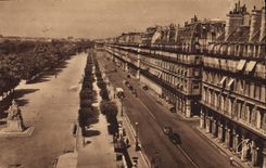 CPA Paris et ses Merveilles Rue de Rivoli et jardin des Tuileries