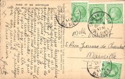 CPA Paris et ses Merveilles Rue de Rivoli et jardin des Tuileries