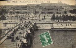 CPA Paris Pont et Place de la Concorde