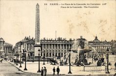CPA Paris La Place de la Concorde Les Fontaines