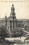 CPA Paris Eglise et Square de la Trinite