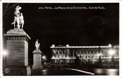 CPA Paris La Place de la Concorde Vue de Nuit