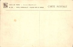 CPA Paris Hotel Carnavalet Facade sur le Jardin