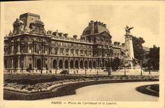 CPA Paris Place du Carrousel et le Louvre