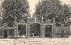 CPA Paris La Grille du parc Monceau