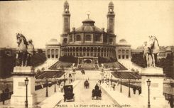 CPA Paris Le Pont d'Iena et le Trocadero
