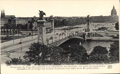 CPA Paris Perspective du Pont Alexandre III