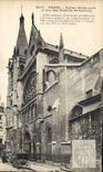 CPA Paris Eglise St Serverin et rue des Pretres St Severin