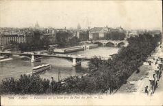 CPA Paris Panorama sur la Seine pris du Pont des Arts