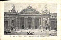 CPA Paris Grand Palais Porte Principale (Champs Elysees)
