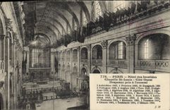 CPA Paris Hotel des Invalides Chapelle St Louis Drapeaux pris a l'ennemi
