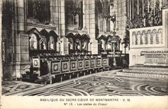CPA Basilique du Sacre Couer de Montmartre Les Stalle du Choeur