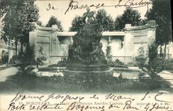 CPA Bordeaux Place et Fontaine Amedee Larrieu