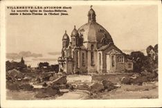 CPA Villeneuve les Avignon (Gard) La nouvelle eglise de Candau Bellevue