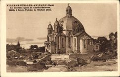 CPA Villeneuve les Avignon (Gard) La nouvelle eglise de Candau Bellevue