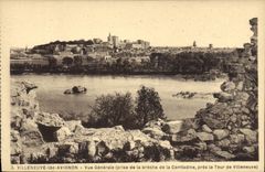 CPA Villeneuve les Avignon Vue generale (prise de la breche de la comtadine pres la Tour de Villeneu