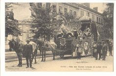 Reims CPA fete des Ecoles laiques (5 juillet 1914) Char des Cendrillons