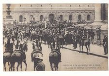 Visite de S M Alphonse XIII a Paris CPA Arrivee du cortege au Pantheon