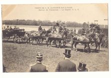 Visite de S M Alphonse XIII a Paris CPA revue de Vincennes le depart