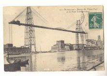 Marseille CPA sortie du vieux pont et le pont transbordeur