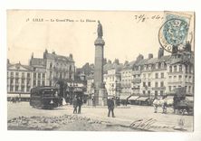 Lille CPA La grand place La deesse
