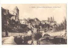 Semur CPA Vue prise du quai des remparts Le pont Pinard