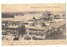 Egypte Egypt Bureau de la Cie du canal a Port Said CPA