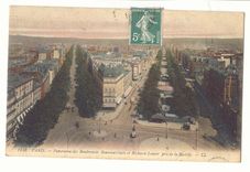 Paris (11eme) CPA Panorama des boulevards Beaumarchais et Richard Lenoir pris de la Bastille